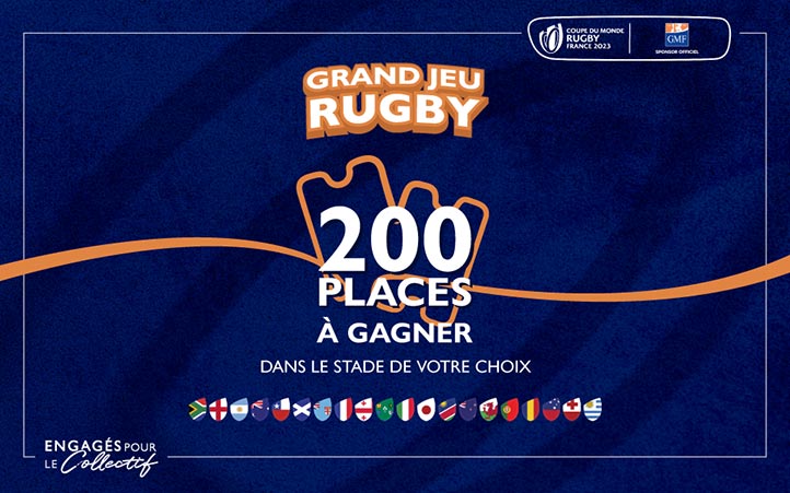 Grand Jeu rugby 200 places à gagner dans le stade de votre choix