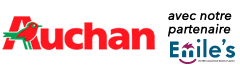 Logo Auchan avec notre partenaire Emile's