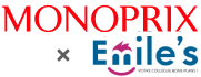 Logo Monoprix avec notre partenaire Emile's